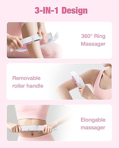 Miniatura 3 de bedee Herramienta de masaje para celulitis, masajeador de drenaje linfático, herramienta de masaje para brazos, piernas, estómago, rosa