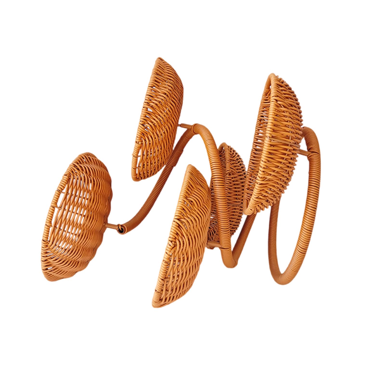 Elnwnnkc Sturdy Fruit Stands with Unique Designs Spacious Snacks and Bread Holder Rattan Holder for Fruit and Sweet Kitchen Decors