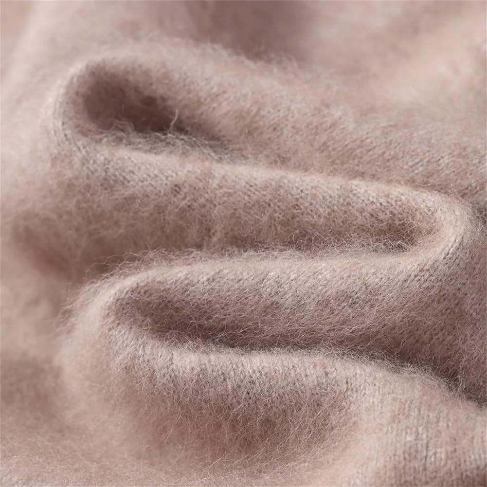 Maglione da uomo in 100% cashmere di visone, maglione girocollo di grandi dimensioni, lavorato a maglia, maglione caldo