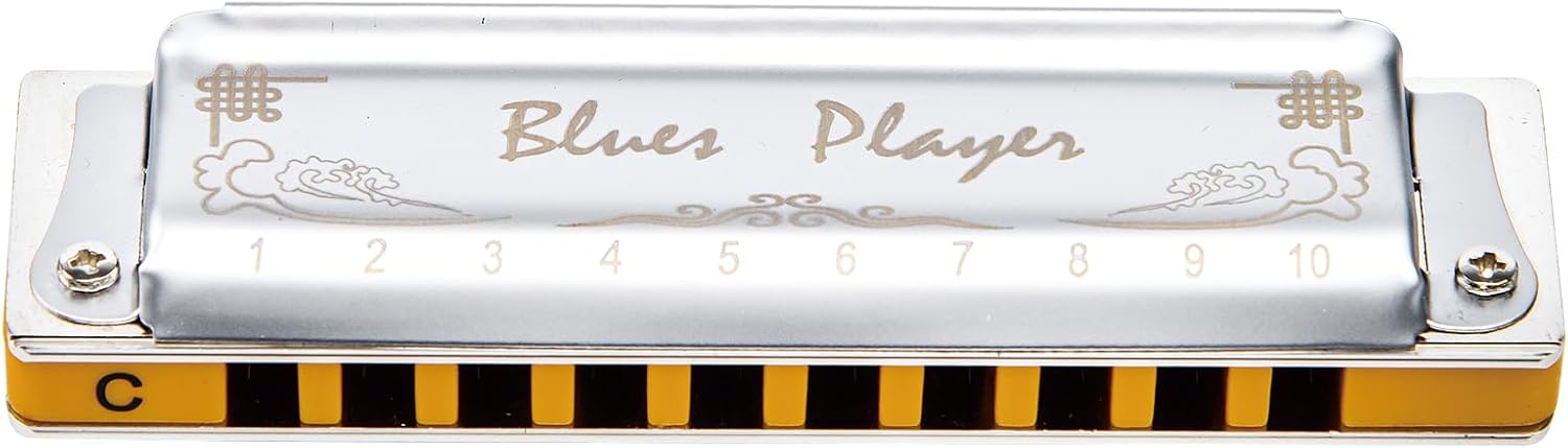 East top Upgrade Diatonic Blues Harmonica,10 Hole Diatonic harmonica,Blues Player 2.0 Mouth Organ Harmonica, Deluxe Harmonicas For All Levels, Professionals and Students