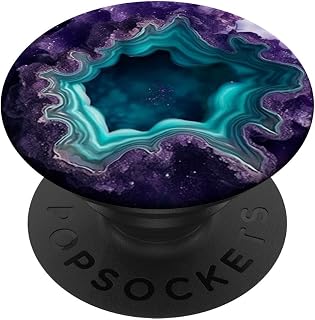 Elegant Agate Minerals Modern Amethyst Purple Geode PopSockets Adhesive PopGrip