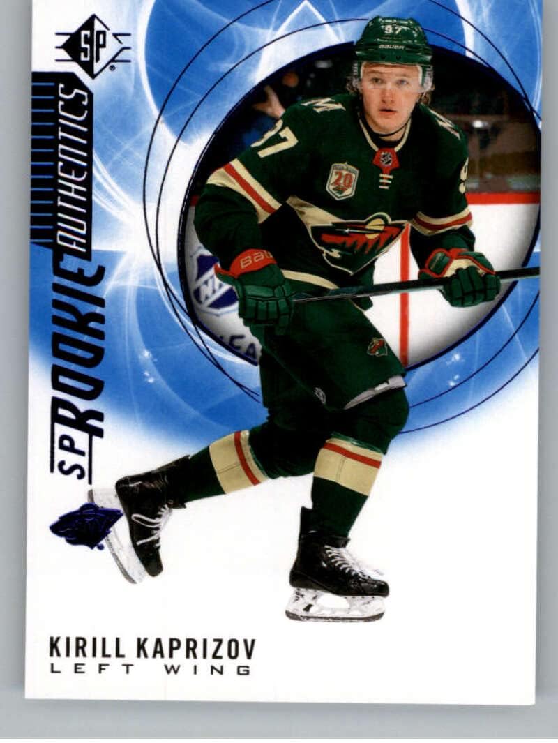 2020-21 Upper Deck SP Blue #129 Kirill Kaprizov RC Rookie Card Minnesota Wild Rookie Authentics Official NHL Hockey Card in Raw (NM or Better) Condition