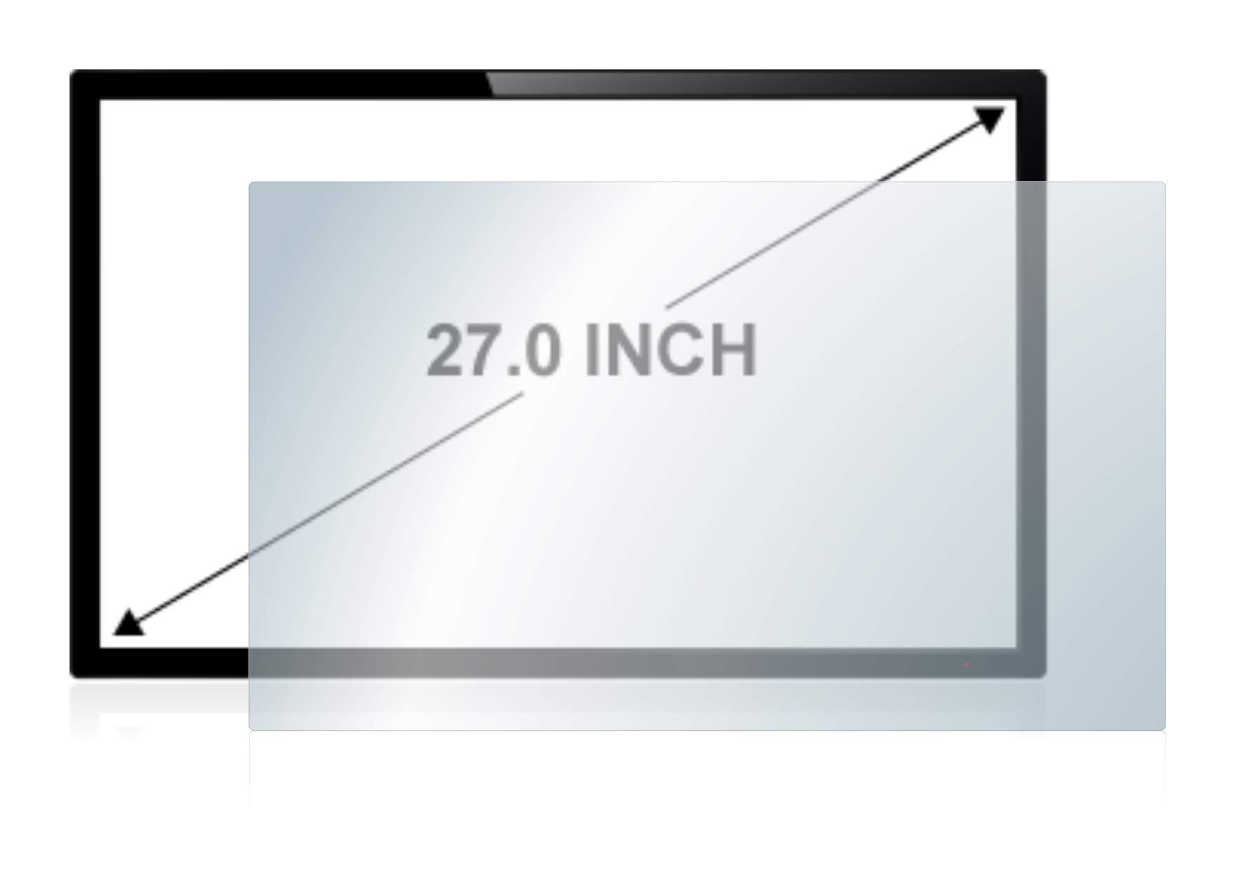 upscreen Schutzfolie für Displays 27" (68.6 cm) [582x364 mm, 16:10] | Für Touch-Panel PCs, Entspiegelter Displayschutz Made in Germany, Anti-Reflex Displayschutz-Folie Matt Anti-Fingerprint