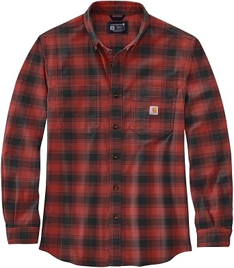Carhartt Rugged Flex  Relaxed Fit Midweight Flannel Long-Sleeve Plaid Shirt