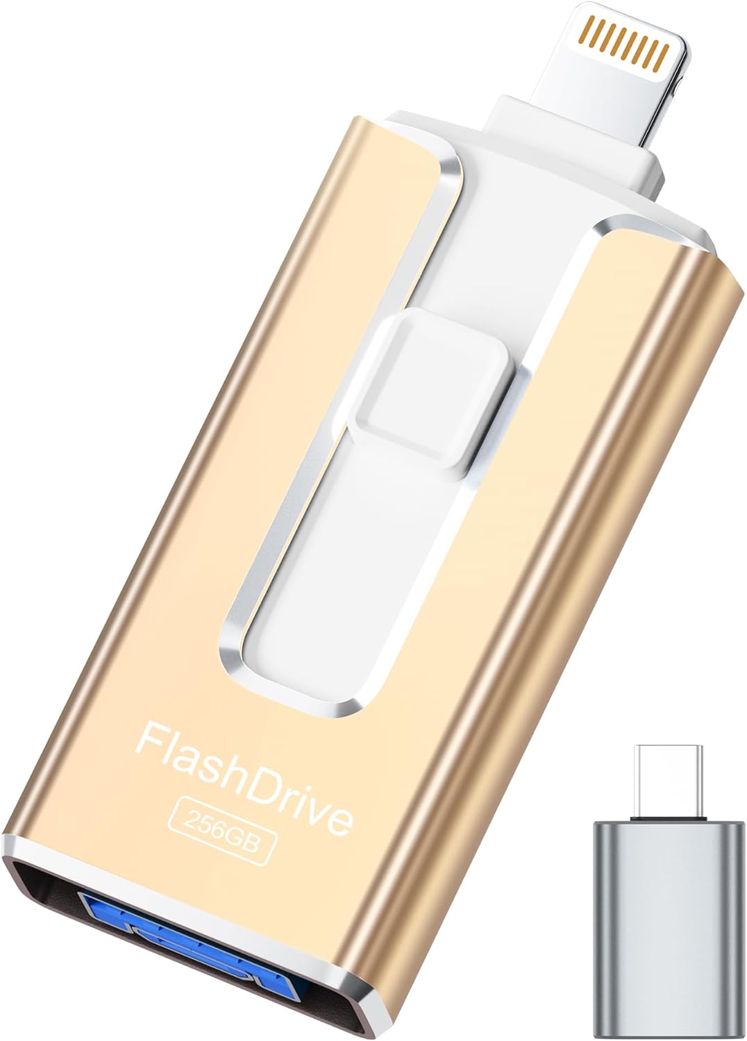 MFi Certified Flash Drive for iPhone iPad 256GB, Photo Stick for External Memory Storage, Easily Back Up and Save Photos Videos, USB Memory Stick Thumb Drive for iPhone/iPad/Android/PC (Purple)