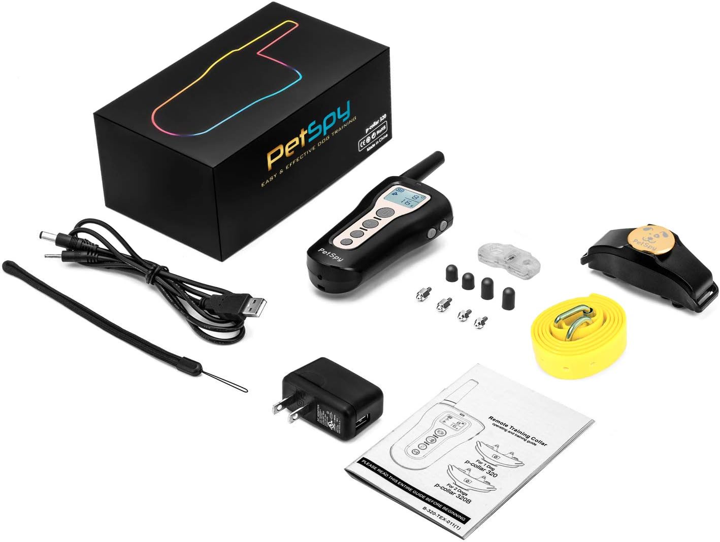 PetSpy P320N Dog Training Shock Collar, 400 Yards, Medium to Large Dogs, with Vibration, Electric Shock and Beep, Waterproof, Remote Trainer