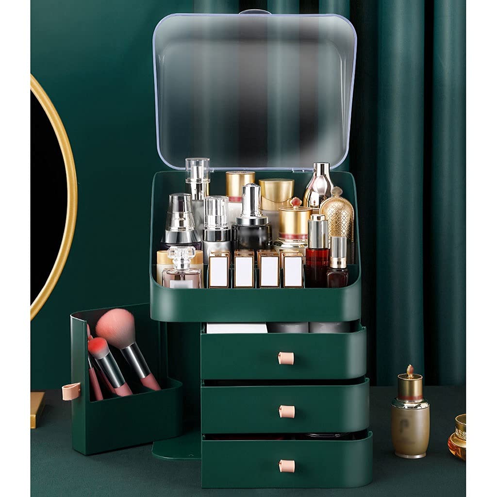 Organizzatore di trucco Scatola portaoggetti cosmetici di grande capacità, prodotti for la cura della pelle, tavolo da toeletta, pennello for trucco, ripiano for rifinitura rossetto espositore cosmeti