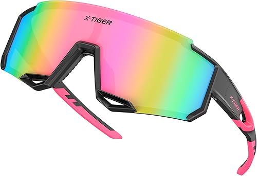 Miniatura 1 de X-TIGER Gafas de sol deportivas polarizadas para hombres y mujeres, para béisbol, pesca, ciclismo, correr, UV400