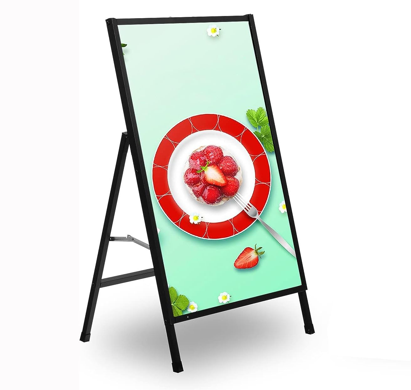 Support de panneau de sol pliable et cadre d'affiche portable extérieur