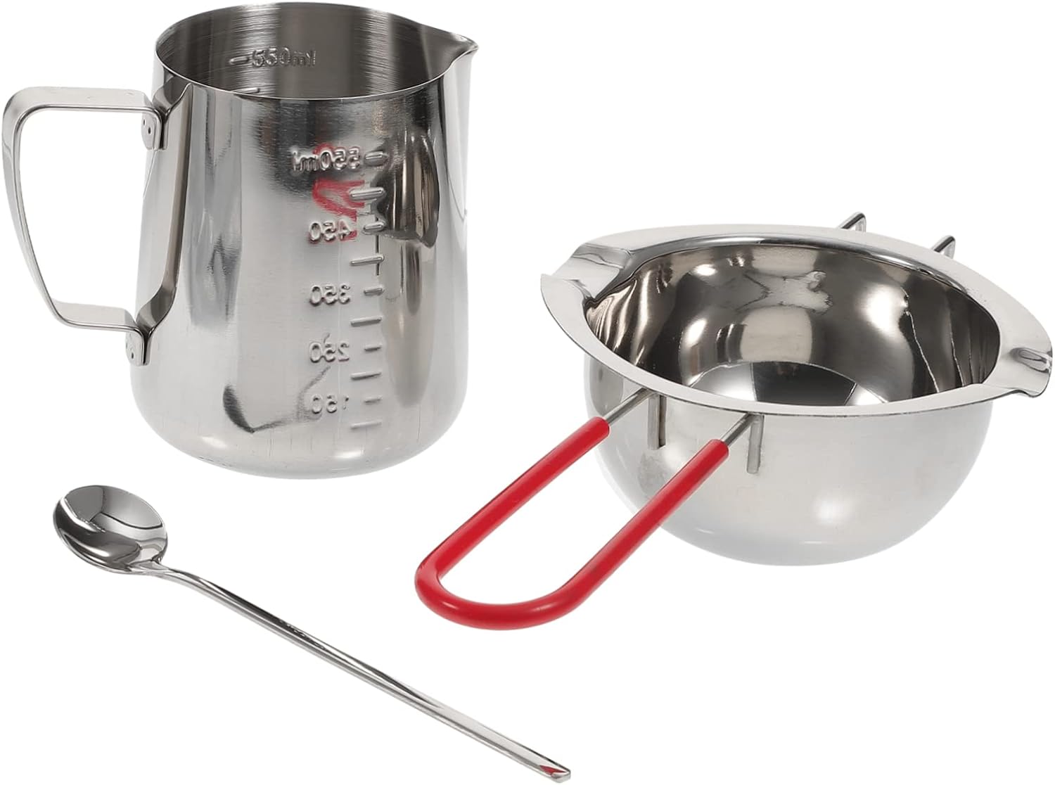 Stainless Steel Melting Pot for Chocolate Butter and Candle Making Double Boiler with Long Handle Material Easy to Clean Baking Accessory