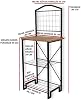 Decorative Metal Coffee Corner Multi-purpose Cabinet Narrow Kitchen Bango Bar Table With Pine Wooden Table