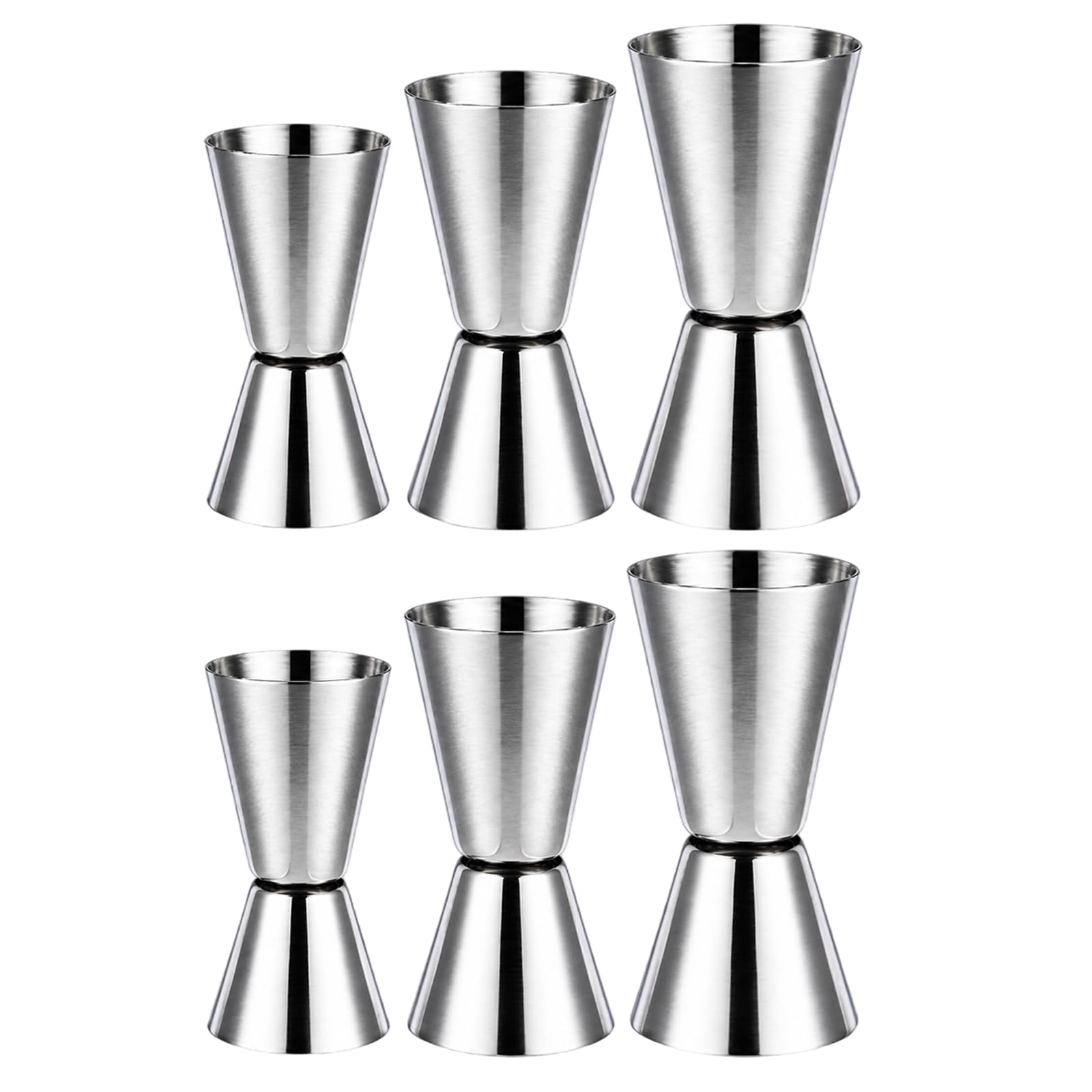 6PCS Double-Head Measuring Cup, Measure Cup, Double Ended Jigger Set, Essential Tool for Home Bartenders and Making, Measuring Cups for Drink Preparation