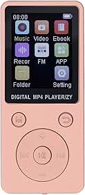 Cosiki MP3 MP4 Player Com Bluetooth 5.0, Reprodutor de Música Portátil Com Tela de 1,8 Polegadas, Reprodutor de Música Com Cartão de Memória de 64 GB Integrado Com Alto-falante, Ideal para, Vídeos,