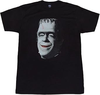 Munsters Frankensmile T-Shirt-Large Black