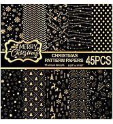Amazon.com: MIAHART 45 Sheets Merry Christmas Pattern Paper Set 10 ...