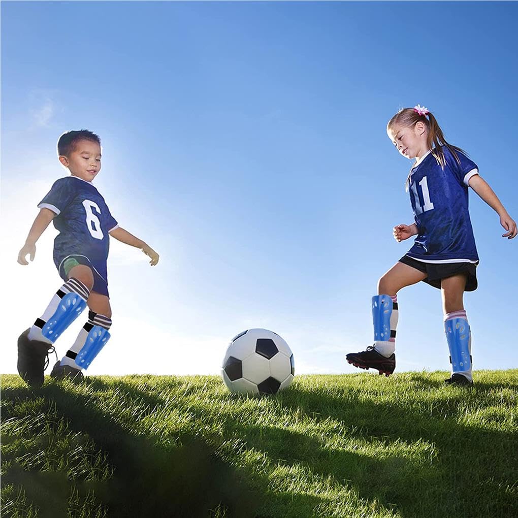 2 pares de espinilleras anticolisión, a prueba de golpes, soporte de seguridad para jóvenes y niños, herramienta de protección deportiva, equipo de fútbol para niños, color negro