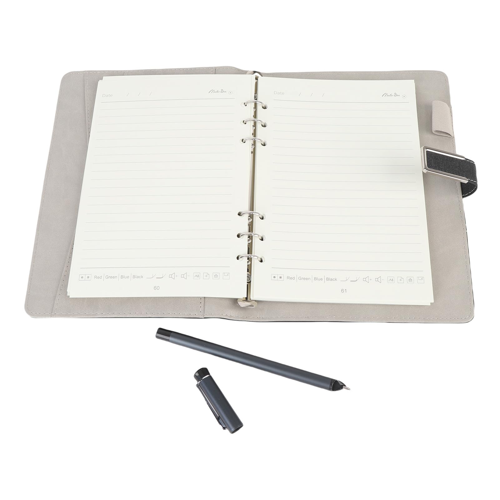 Naroote Smart Pen Digital Notebook Set, Smart Writing Board Set, Bluetooth Digital Pen Notebook Echtzeit-Synchronisation Digitalisierung für Lernen, Büro, Notizen und Zeichnungsaufzeichnung (Black)