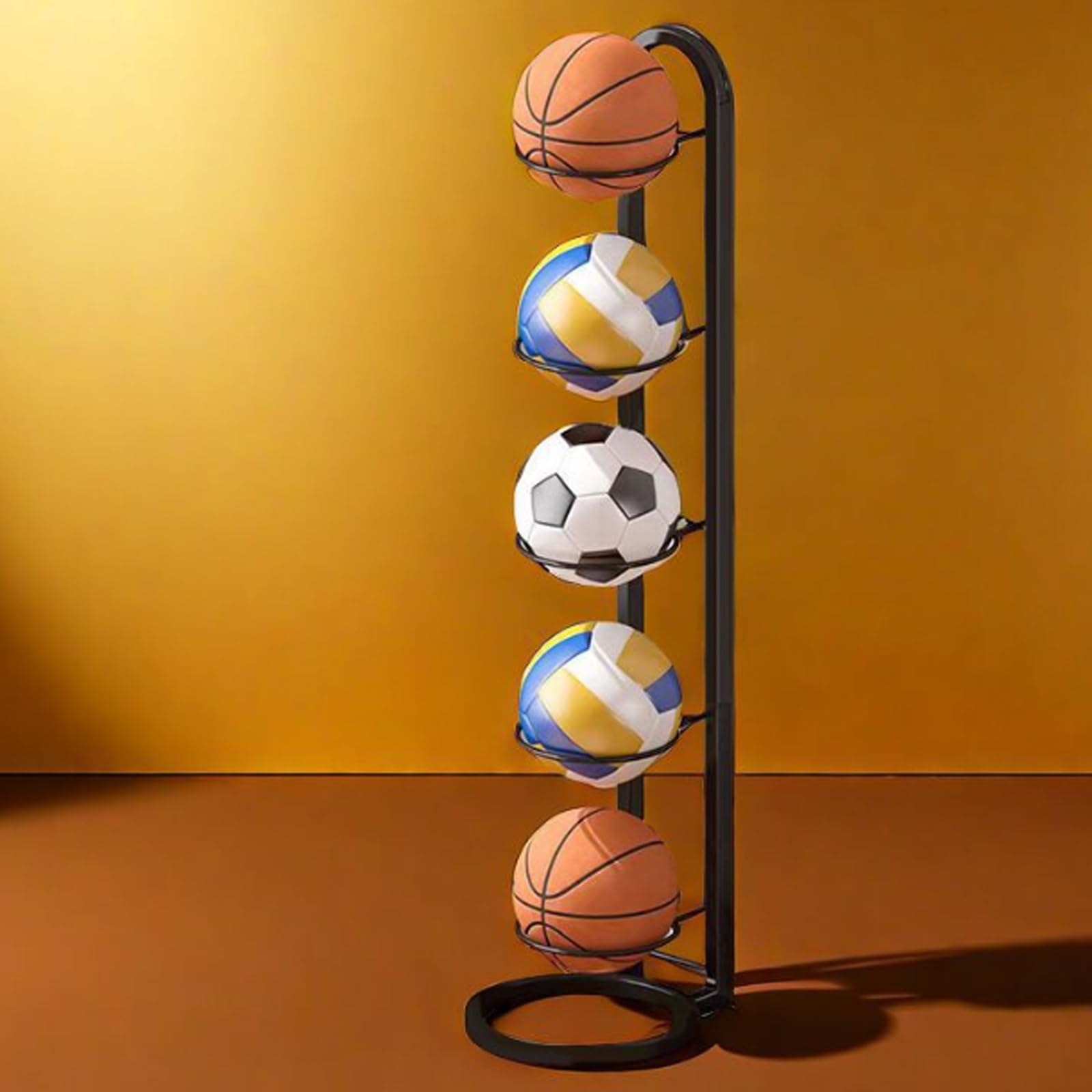 Estantería de 5 niveles para baloncesto, fútbol, voleibol y rugby