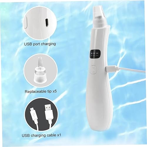 Miniatura 4 de Extractor de puntos negros recargable, puerto USB, removedor de puntos negros, control de 3 velocidades, aspiradora de poros con 5 sondas, extractor