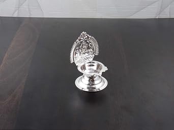 GoldGiftIdeas シルバーメッキ 装飾 ラクシュミ ディヤ プージャ ターリセット カメクシ ディーヤ スピリチュアルなギフトアイテム プージャの記事 ホームギフトに デザイナーポトリバッグ付き 5個パック