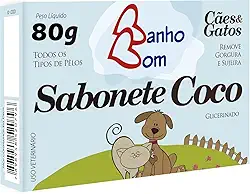 Sabonete Coco Banho Bom Cães e Gatos 80 g