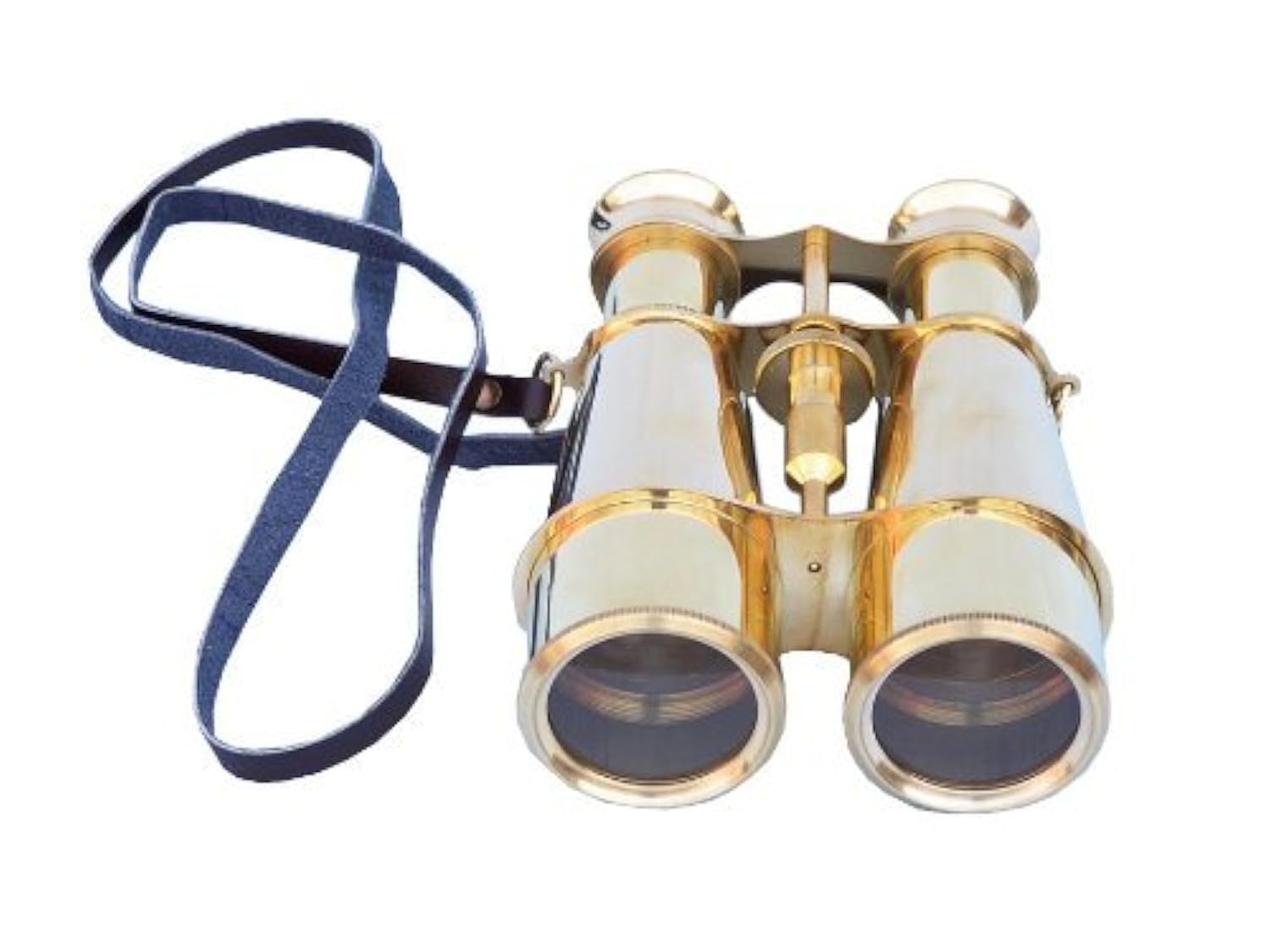Hampton Nautical Captain's Solid Brass Binoculars, 15cm, Brass