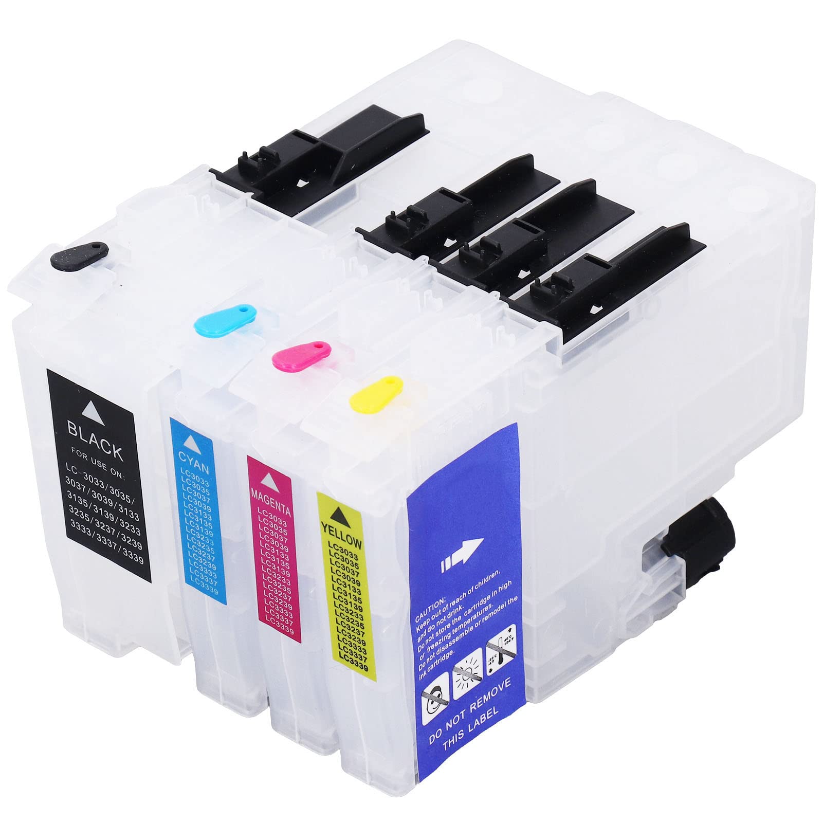Ink Cartridge Black Blue Red Yellow Ink Cartridges Replacement Refill Inkjet Box Large Capacity Leakage Proof Replacement Inkjet Cartridge for LC3033 LC3035 LC3037
