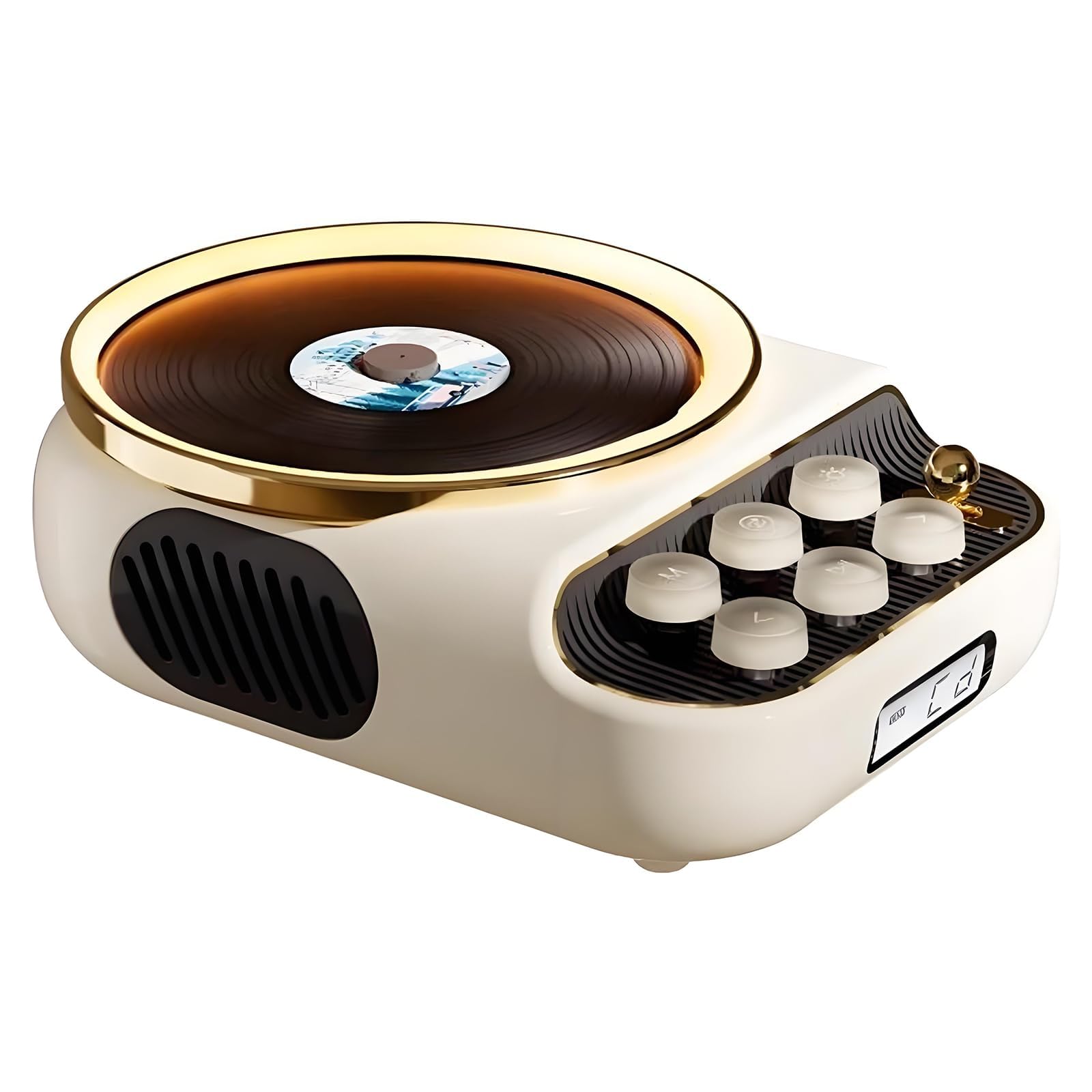 Lettore CD portatile con Bluetooth, luce ambientale, suono stereo a 360°, supporta scheda TF, CD-R/RW, per auto e casa