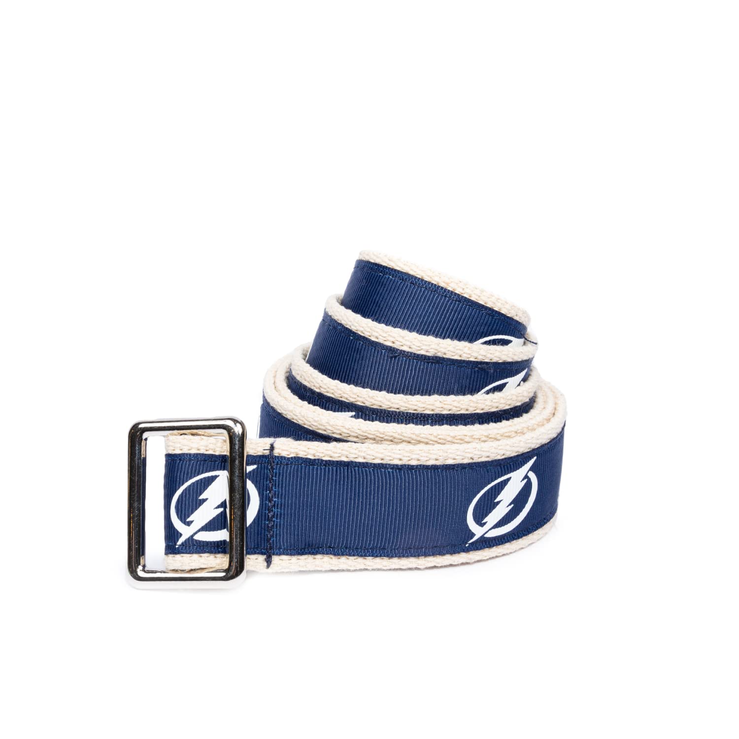 GELLS Tampa BayLightning NHL Hockey Belt Officially Licensed With Nickel Finished Brass Buckle And Logo Tin Adult Size Large