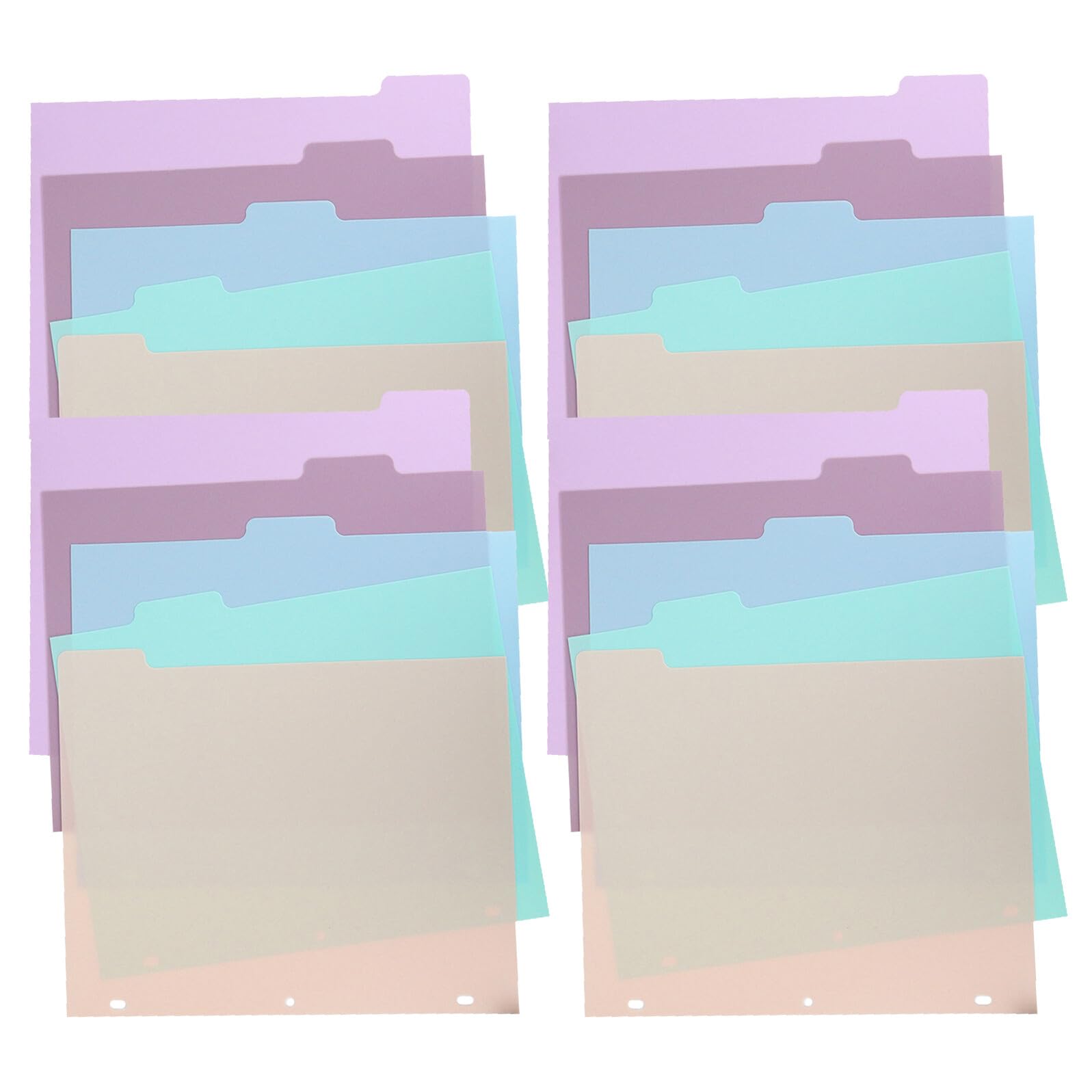 SOIMISS 20pezzi Separatori in Plastica per Raccoglitori con Linguette Divisori per Pagine di Carta per Quaderni Anelli Diari e Pianificatori Separatori Adattabili