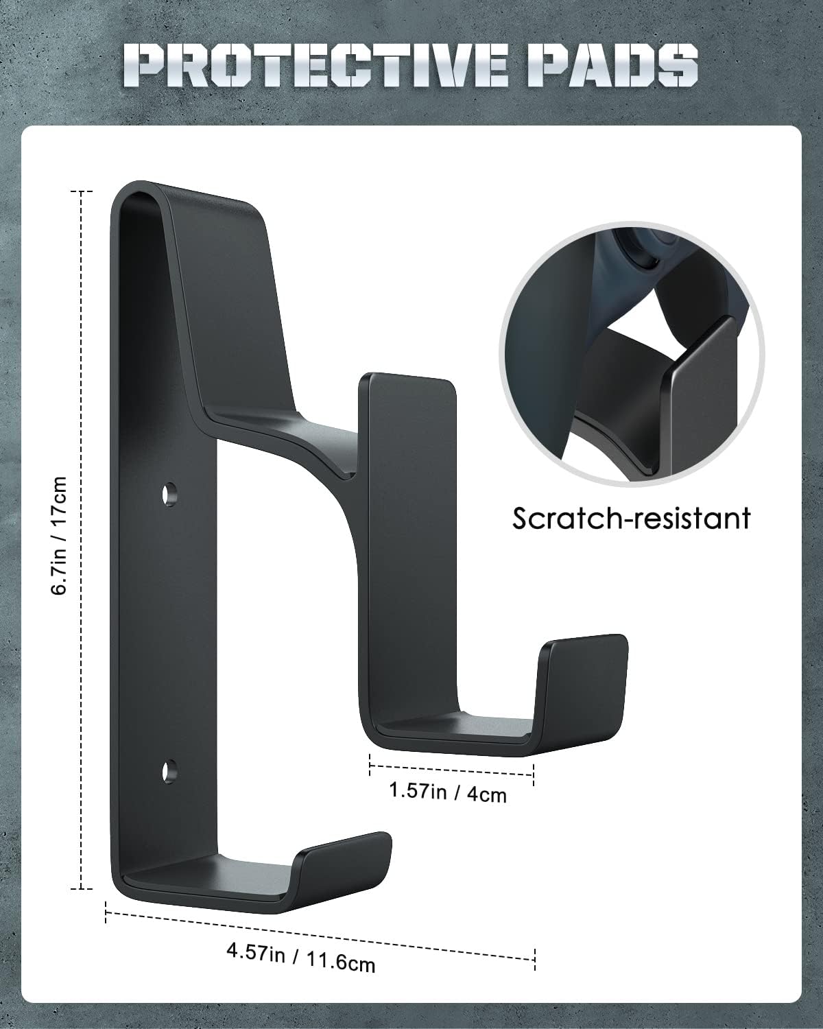 MoKo Supporto per controller, doppio controller gamepad e gancio per cuffie per Xbox One, Xbox 360, PS3, PS4, PS5, PC, STEAM, interruttore, supporto da parete per tutte le cuffie universali, nero