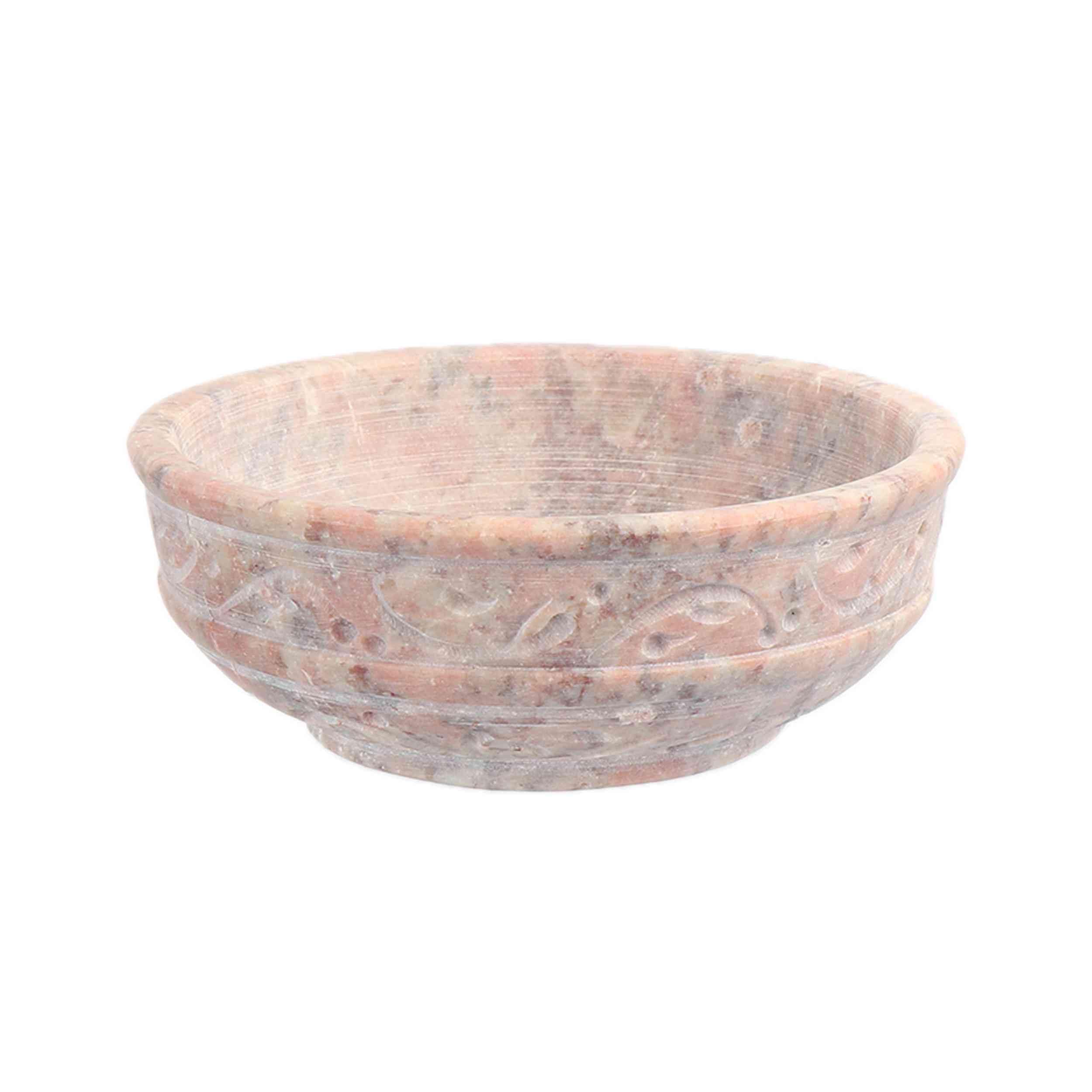 Nklaus Incense Bowl Diameter 10 Cm Made Of Soapstone - With Fine Engraving, Heat Resistant, Perfect For Resins, Frankincense & Spiritual Applications 16709