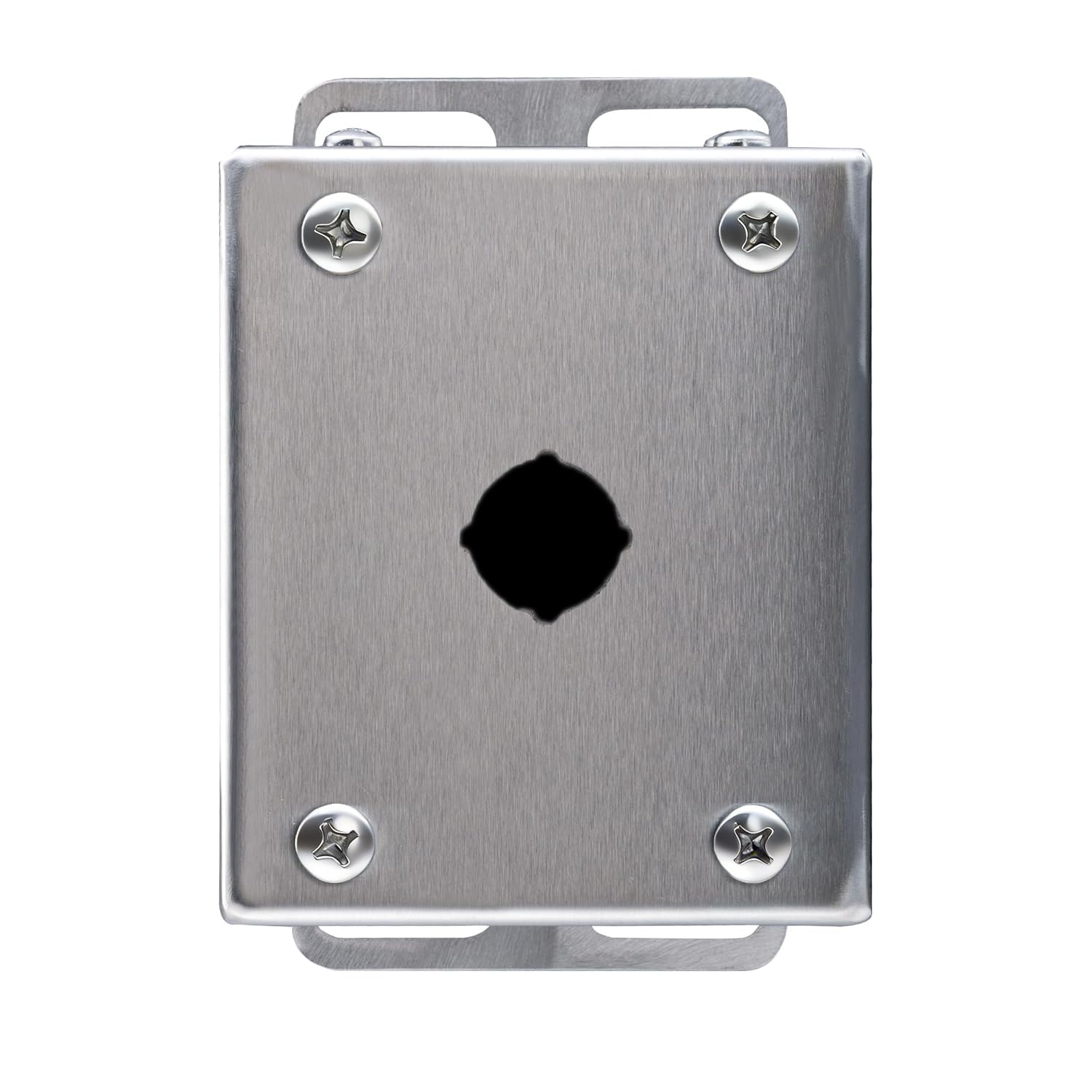 Push Button Box, 5 x4 x3 inch 304 Stainless Steel Electrical Enclosure, IP66 Waterproof and Dustproof Metal Box, Indoor and External Wall Hanging, Single Hole