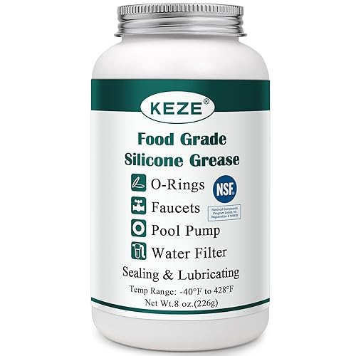 KEZE Lubricante de piscina para junta tórica, grado alimenticio, impermeable, grasa para grifo de silicona para filtro de piscina, plomería, piezas