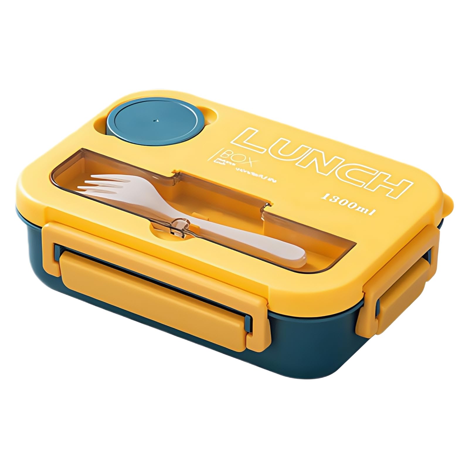 Maxtonser Lunch Box With Fork, Spoon Large Capacity Lunch Container Compartments Food Storage Containers Microwave Safe