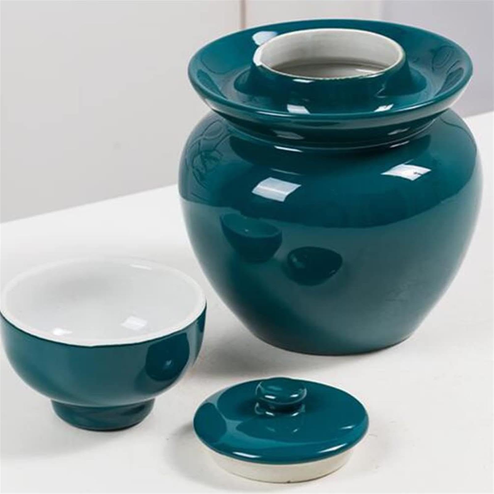 Garnek fermentacyjny z uszczelką wodną pokrywką śluzy powietrznej, chiński ceramiczny słoik fermentacyjny, zestaw startowy do fermentacji