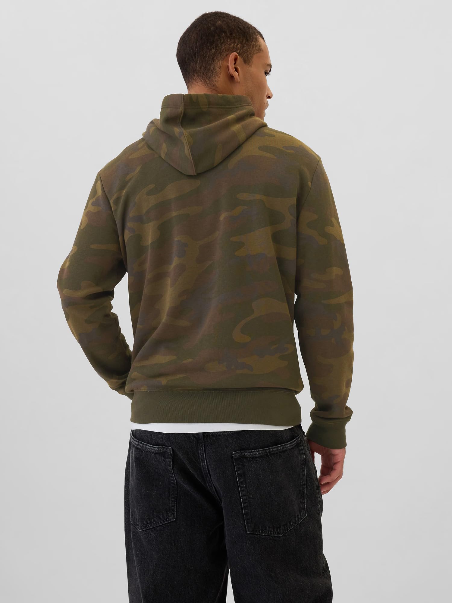 Gap Logo Heritage Hoodie Hooded Fleece Pull Over Sweatshirt Sudadera con Capucha Hombre (Pack de 1)