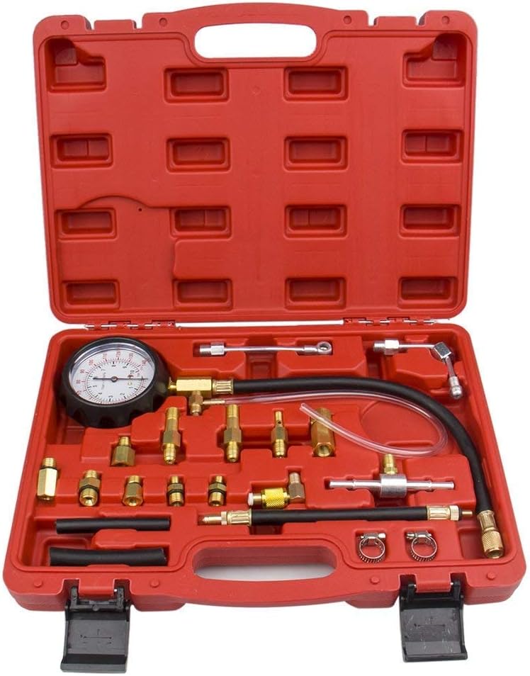 Oil Combustion Spraying Injection Gauge, Car Fuel Pressure Tester Gauge Tools, Auto Fuel Injection Pump Pressure Gauge Injector Tester Manometer Gauge System Test Kit
