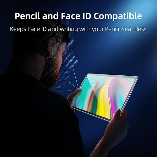 Miniatura 4 de NEW'C Paquete de 2 protectores de pantalla diseñados para Samsung Galaxy Tab S6S5e de 10.5 pulgadas 2019 de vidrio templado, sin burbujas, ultra