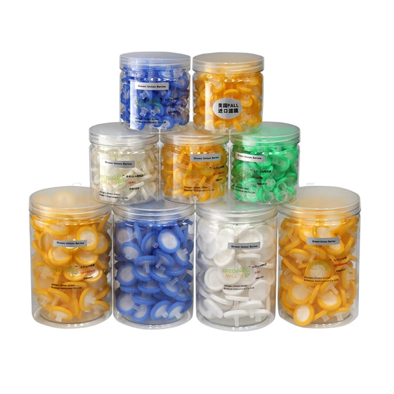 100 Stück/Box Einweg-Nadelfilter 13 mm/25 mm MCE/Nylon/PTFE, 0,22/0,45 µm Millipore-Membran-Spritzenfilter Laborausrüstung(25mm 0.45um PTFE)