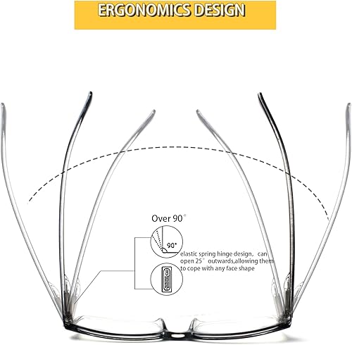 Miniatura 4 de Anteojos de lectura - Paquete de 4 unidades, bisagras de resorte, cómodos para leer, incluye anteojos de sol para leer, M