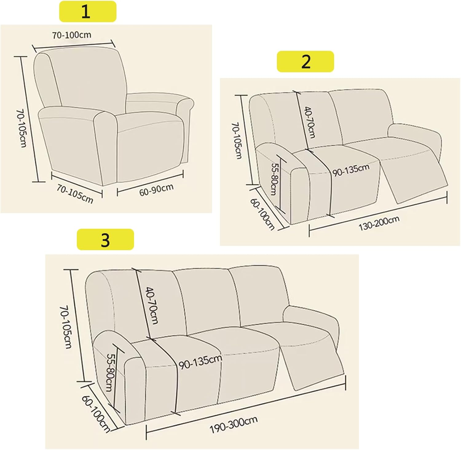 Stretch Armchair Slipcovers Recliner Covers 1 Seater for Electric Chair with Pockets China Floral Stretch Recliner Chair Slipcover for Armchairs Sofa Covers for Living Room (Greens,3 Seater)