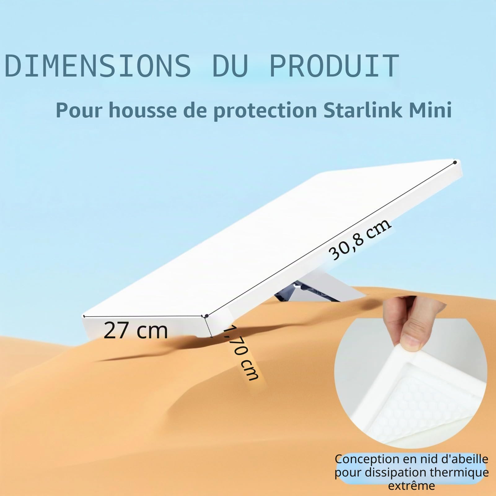 Starlink Mini Housse de Protection Starlink en Silicone étanche, Durable, Mini Accessoires Starlink pour activités de Plein air et Voyages