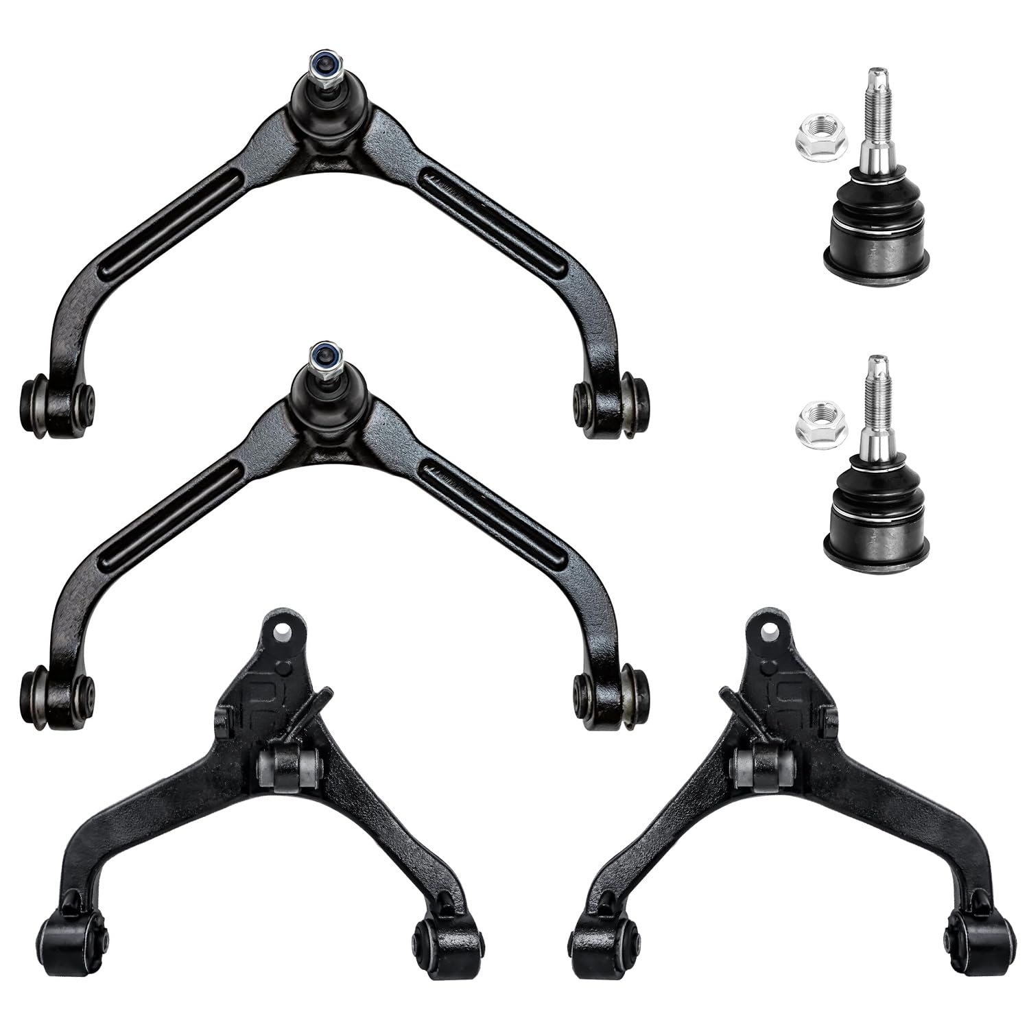 Detroit Axle - 6pc Front End Control Arms Kit for Jeep Liberty 2002 2003