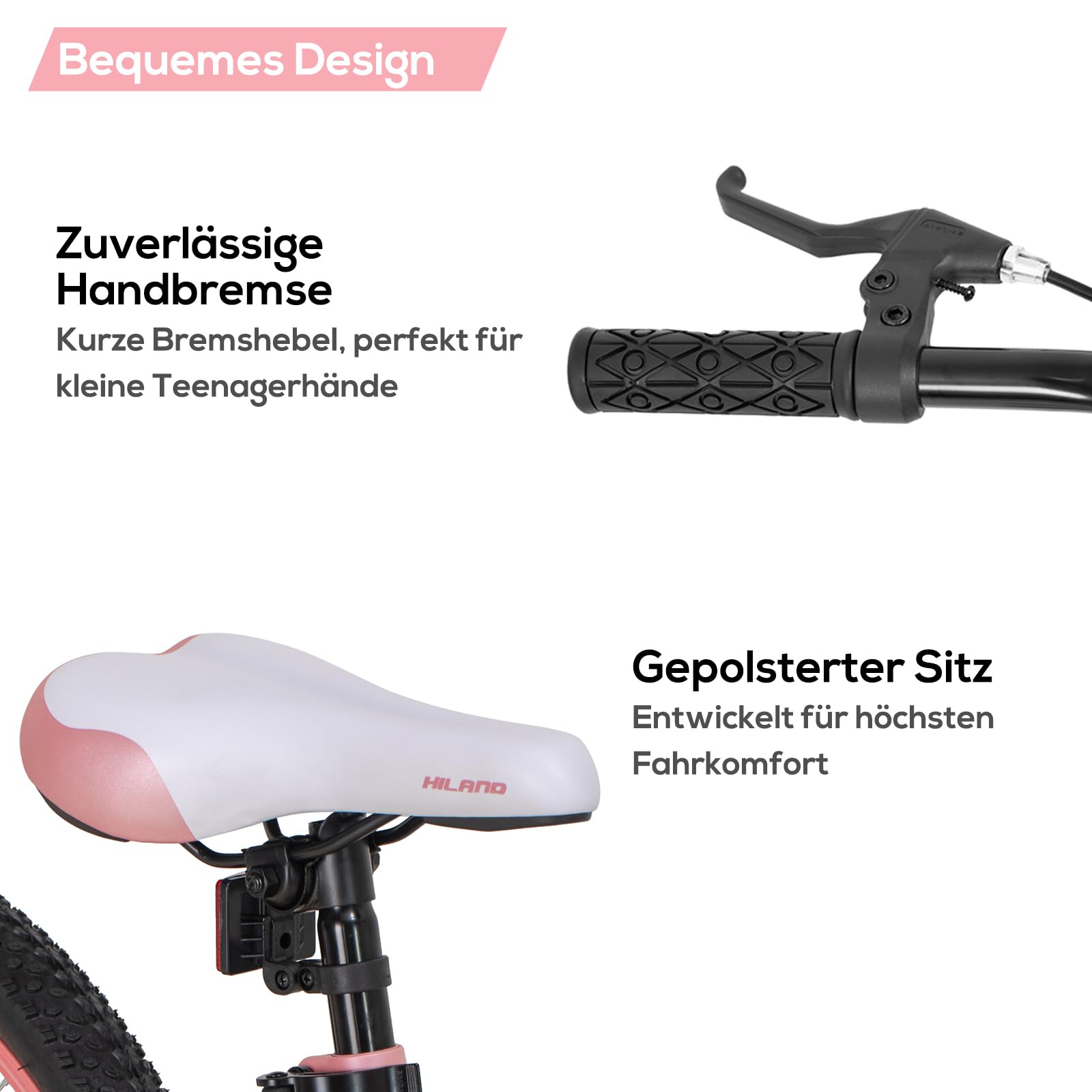 HILAND Climber 20 Zoll Kinderfahrrad Kinder Fahrrad MTB Mountainbike für 5-10 Jahre Jungen Mädchen Kinder Jungs mit V-Bremse Einzelgeschwindigkeit