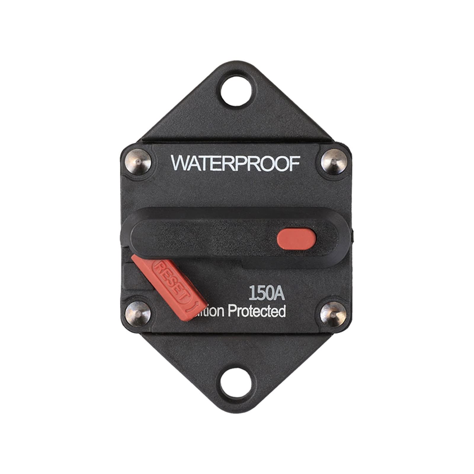 Disjoncteur d'amplificateur Audio de Voiture 20-200 A 12 V 48 V, Porte-fusible, Adaptateur de fusible de Remise à Neuf d'amplificateur stéréo avec Bouton de réinitialisation Manuelle(60A)