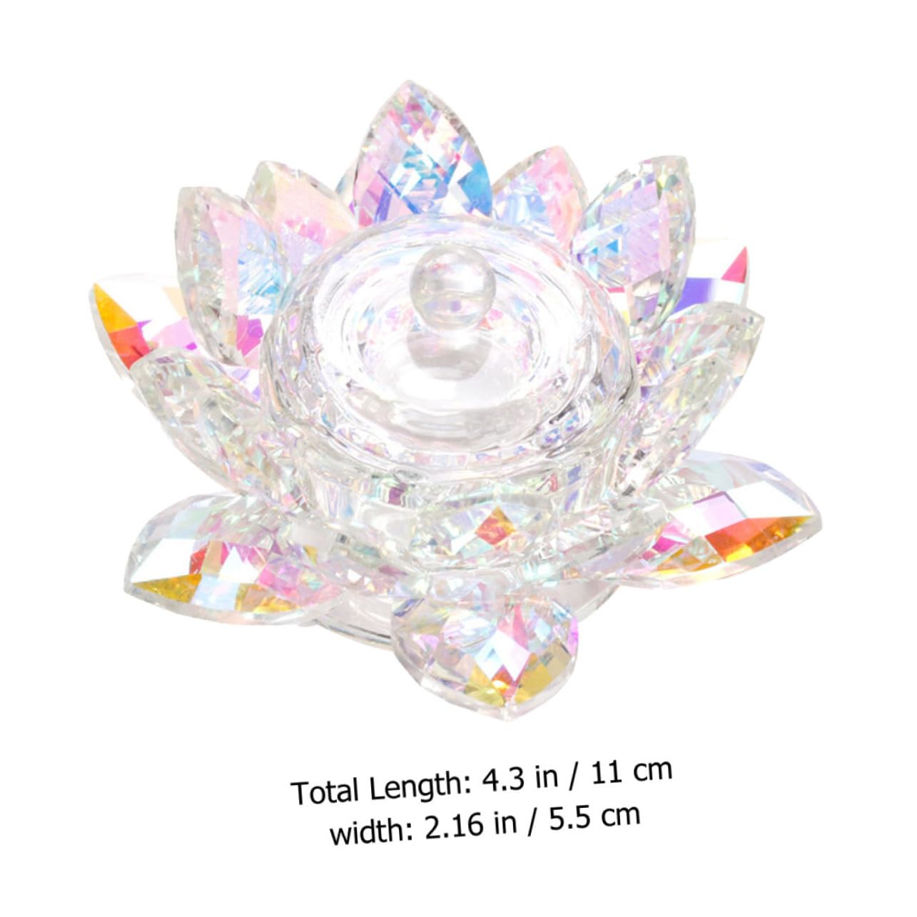 PLAFOPE Lotus Shaped Crystal Nail Cup Large Crystal Manicure Bowl Mini Acrylic Liquid Container Easy to Carry and Store