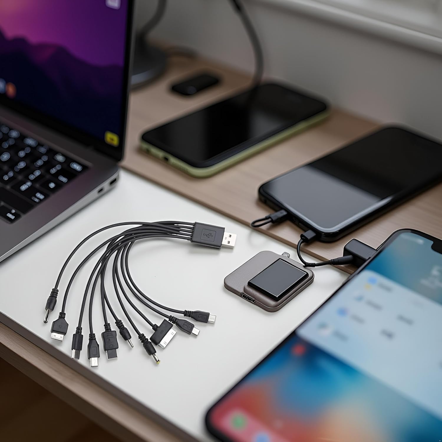 Cavi USB 10 in 1 – 20 cm universale USB a multi spina caricabatterie per smartphone