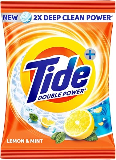 Tide Plus Detergent Washing Powder - 1kg | Lemon & Mint Fragrance | 2X Deep Clean Power | World's No. 1 Detergent Brand