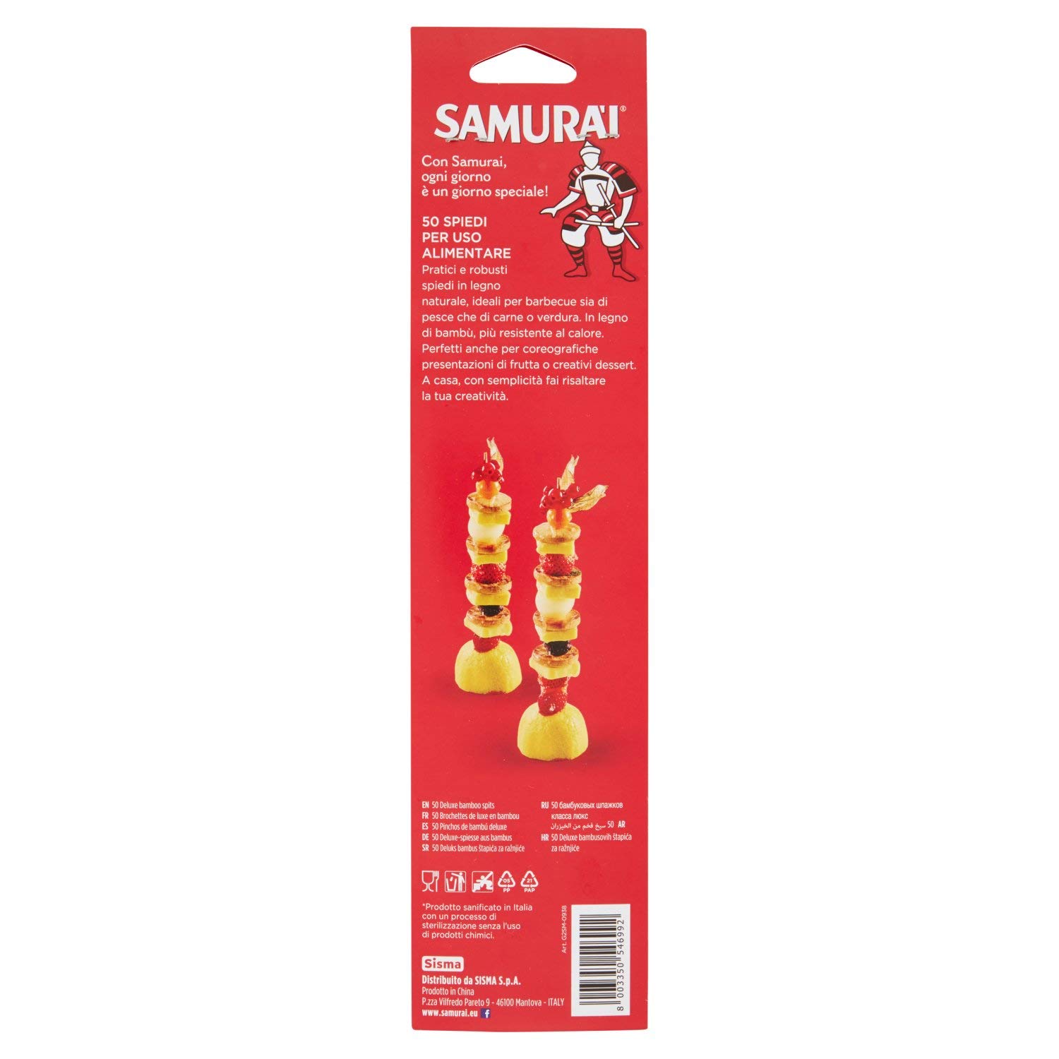 com-four® 300x Spiedini di Finger Food in Bambù - Stecchini in Legno